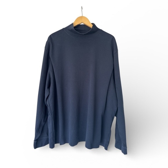 Mens L.L.Bean Navy Cotton Turtleneck XXl - Picture 4 of 5